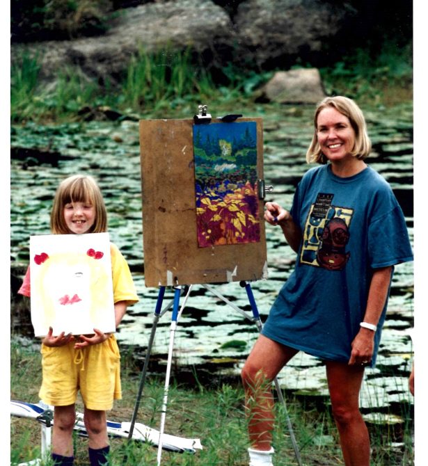 Marianne and Lauren Painting 1995